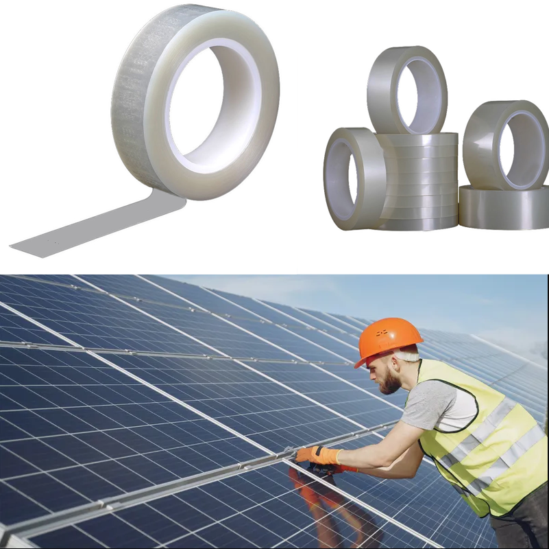 taping solar panels