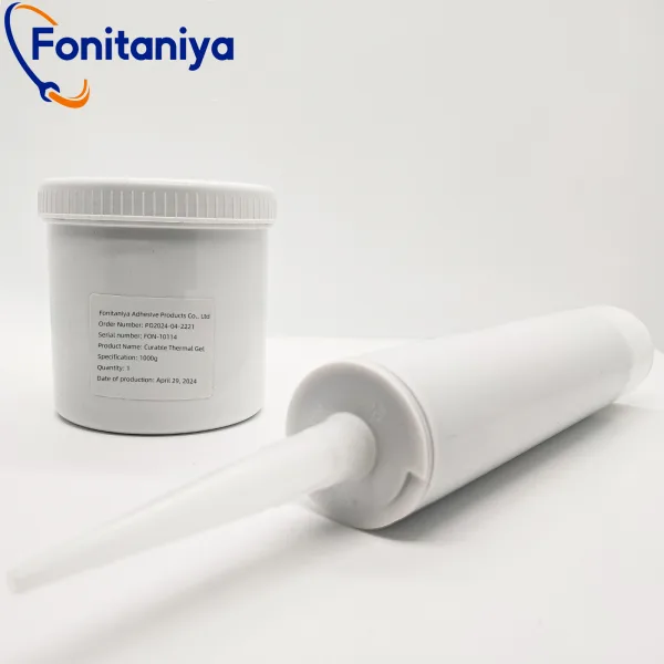 a can of curable themal gel with a pipe of curable thermal gel