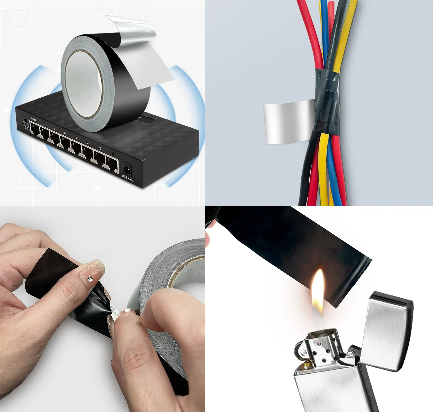 various application of aluminum mylar tape, in electromagnetic shielding, wire bonding