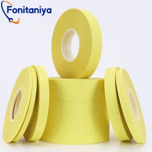 a pile of yellow-colored hvof masking tapes