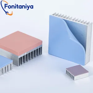 thermally conductive silicone pads are applied in thermal interface