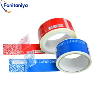 2 rolls of tamper evident tapes showcasing the mark they left once compromised