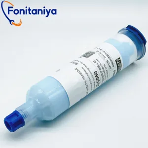 a paste of thermal gel in baby blue color