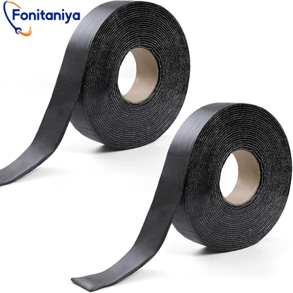 two rolls of asphaltic tape