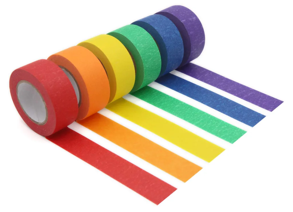 6 colors of masking tape for different scenarios