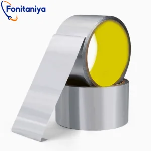 a roll of foil duct tape on top of another