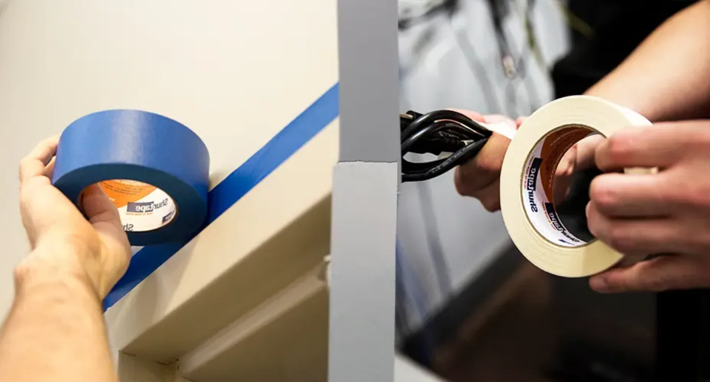 a masking tape and a painter's tape
