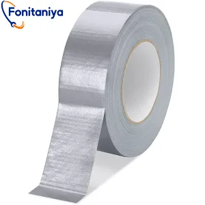 a roll fo duct tape in silver