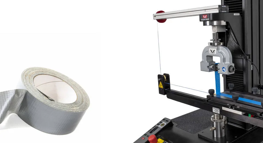 an adhesive tape and a testing machine