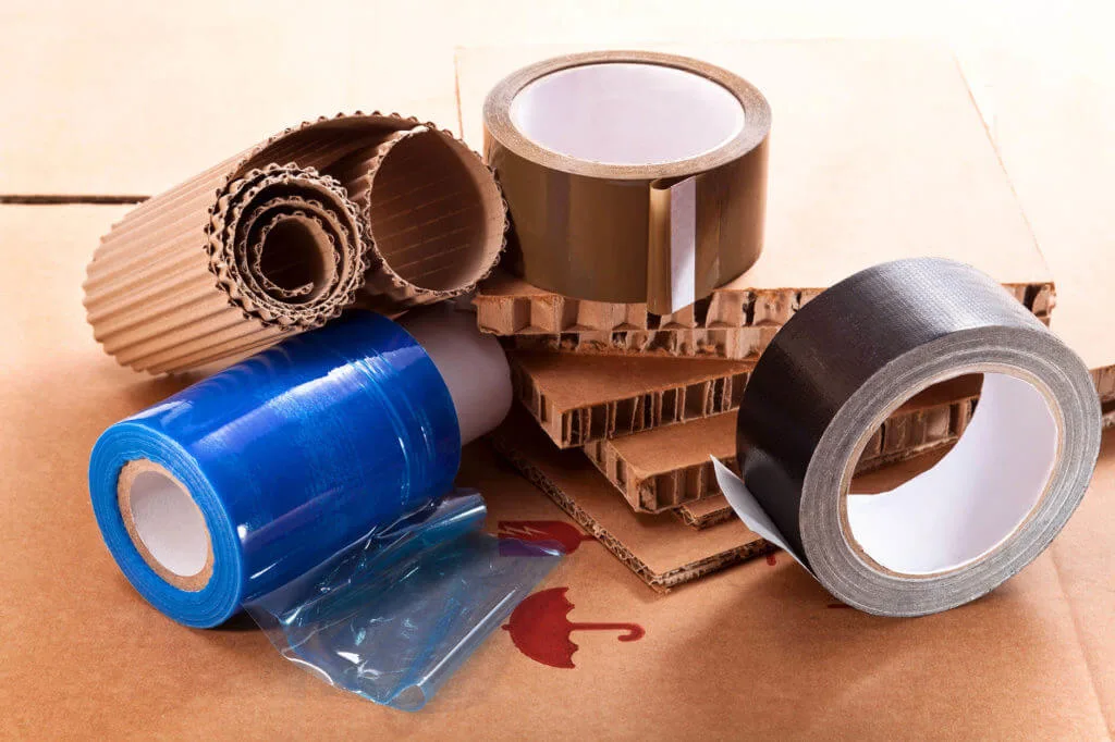 lots of packaging tape