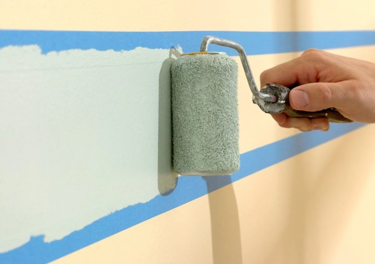 using painter's tape for a clean paint job