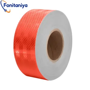 a roll of red reflective safety tape