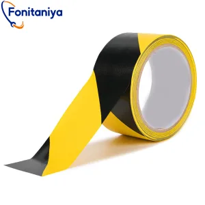 yellow and black vinyl safety tape