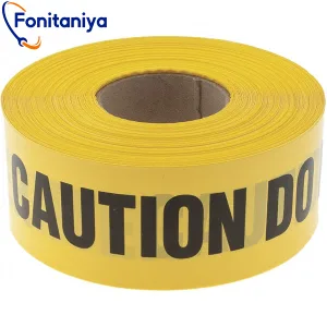 a roll of yellow barricade tape