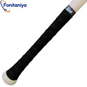 a baseball bat with grip tape applied