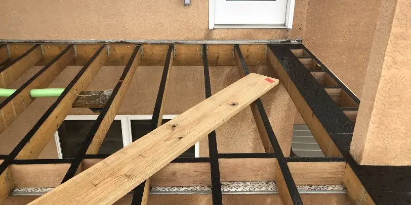 deck with joist tape